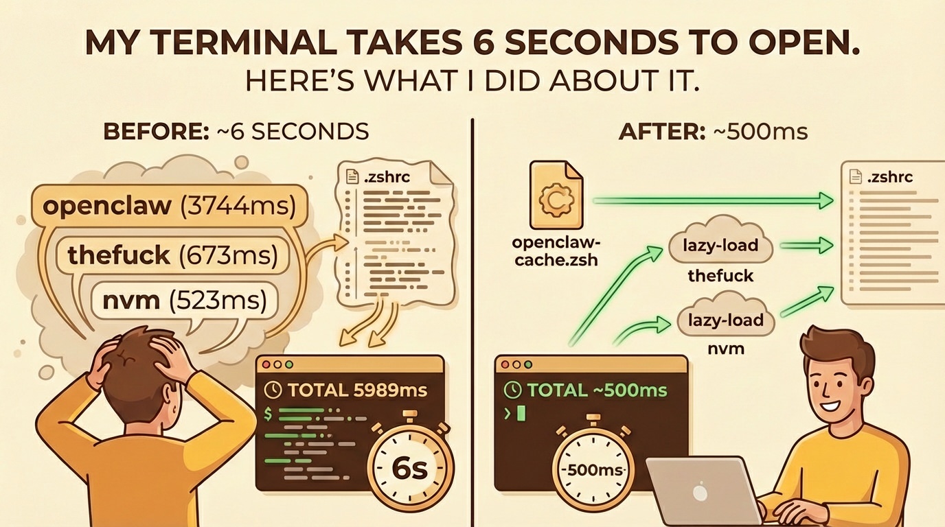 My Terminal Takes 6 Seconds to Open. Here's What I Did About It.